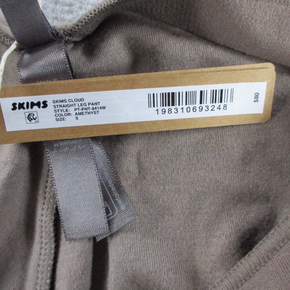 SKIMS Cloud Sweatpants Womens Small Amethyst Brown Straight Leg Loungewear NWT - Picture 11 of 12